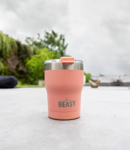 Vista 3 de Beast Vaso de 10 oz de Acero Inoxidable con Aislamiento al Vacío Taza para Café y Hielo de Doble Pared Termo de Viaje (Rosa Flor)