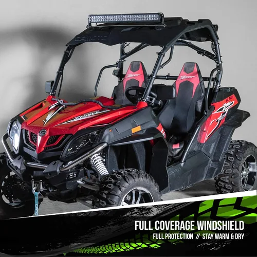 Vista 6 de Parabrisas UTV completo compatible con CF Moto ZForce (excluye los modelos ZForce 950 y 800 2023) - Estándar de 3/16 pulgadas