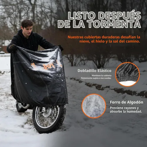Vista 3 de Mockins Funda grande para motocicleta de 91 x 49 x 39 pulgadas, protección