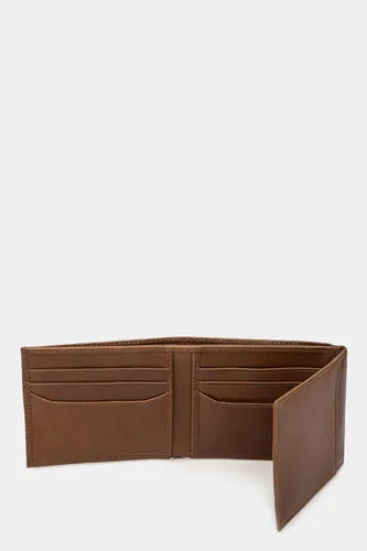 Vista 3 de VELEZ Carteras de cuero genuino para hombre, Café nogal, Cartera triple