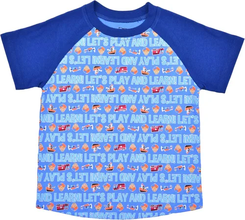Vista 4 de Blippi Boys 3 Pack T-Shirts for Infant and Toddler BlueOrangeGrey