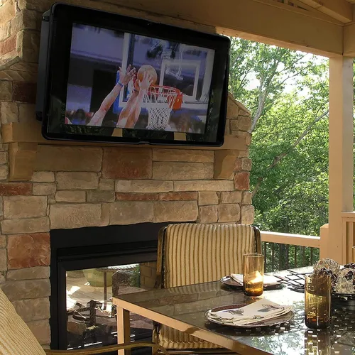 Vista 9 de Storm Shell Cubierta dura para TV al aire libre, protección resistente a la intemperie para televisión, se monta directamente en la pared, soporte