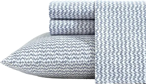 Vista 35 de Nautica - Sábanas, juego de ropa de cama de percal de algodón con funda de almohada a juego, vigorizante y fresco, bolsillo profundo