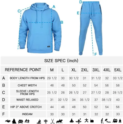 Vista 6 de Conjunto deportivo de 2 piezas con capucha para hombre, conjunto deportivo de moda