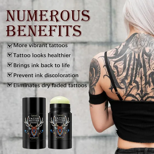 Vista 5 de Tattoo Aftercare Butter Balm, Tatuaje Bálsamo de Color Mejora, Tatuaje Bálsamo Iluminador y Mejoramiento, Tatuaje Cuidado Curativo Bálsamo, Tatuaje