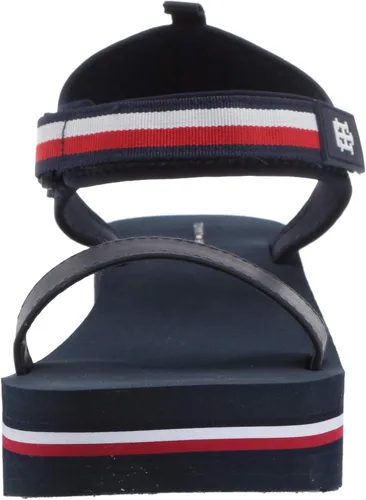 Vista 2 de Tommy Hilfiger Sandalia Avrett de cuña para mujer, Negro