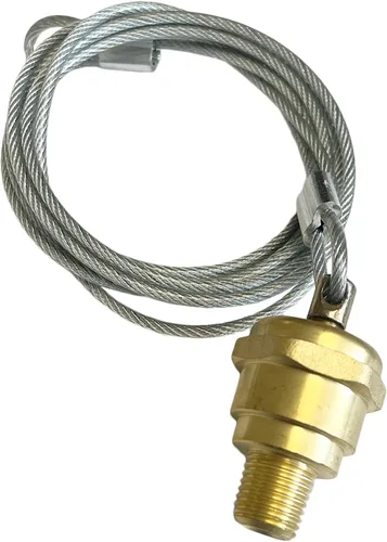 Vista 8 de TORQUE Válvula de drenaje de tanque de aire con tapón y accesorio de 1/4" NPT con cable de 48" Válvula de drenaje de compresor de aire, cable