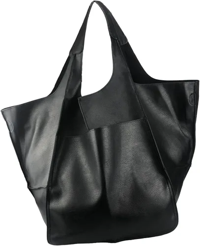 Vista 9 de KlaOYer - Bolso de mano de cuero de gran capacidad, bolso de trabajo, bolso hobo de piel sintética, bolso de mano y bandolera grande, bolso de viaje