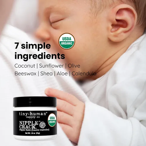 Vista 6 de Crema orgánica para pezones, mantequilla para pezones sin lanolina, bálsamo para madres lactantes, sin necesidad de lavarse, seguro para el bebé