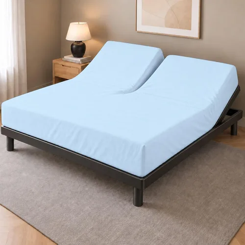 Vista 16 de Sábana bajera ajustable de tamaño para catre de 30" x 75", 100% algodón egipcio, perfecta para literas de campamento/casas rodantes/camas de Gris