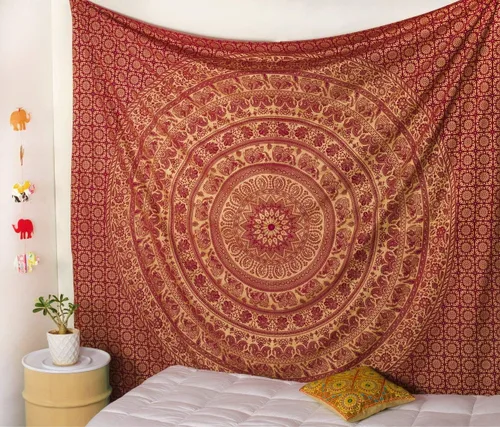 Vista 12 de Popular Tapestry Tapiz de elefante para colgar en la pared