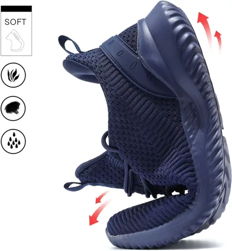 Vista 3 de Luogoks Tenis de correr para hombre, ligeros, informales, sin cordones, para caminar, gimnasio, deportes a la moda, zapatos deportivos