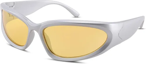Vista 2 de COASION Gafas de conducción polarizadas HD de visión nocturna para mujeres y hombres gafas de sol envolventes de moda para mujeres y hombres
