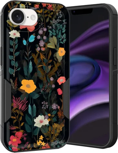 Vista 286 de Funda para iPhone Air, doble capa híbrida resistente resistente a prueba de golpes de policarbonato duro + funda protectora de silicona suave