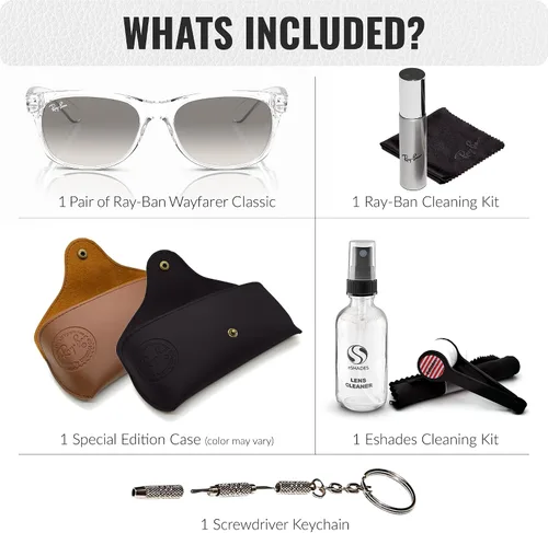 Vista 2 de Ray-Ban RB2132 NEW WAYFARER CLASSIC - Gafas de sol de forma cuadrada con kit oficial de gafas