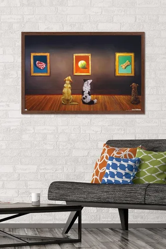 Vista 38 de Trends International Lucia Heffernan Art - Póster de pared de museo del perro, 22.375 x 34 pulgadas, versión enmarcada en negro Versión con marco