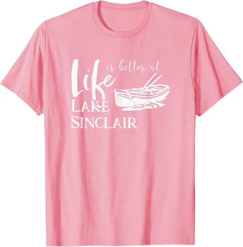 Vista 86 de Life is Better at Lake Sinclair Georgia Camiseta Negro