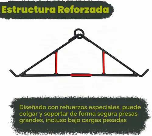 Vista 4 de Highwild Game Hoist Gambrel & Deer Hanger Kit, sistema de polea de alzamiento de ciervo de 700 libras con relación de elevación 4:1 y cuerda de 44