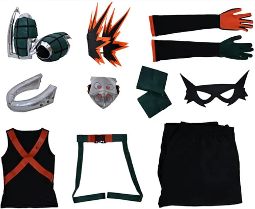 Vista 5 de miccostumes Disfraz de héroe de anime para hombre con guanteletes