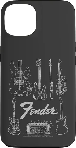 Vista 7 de Fender Carcasa de Guitars Line Art para iPhone 17