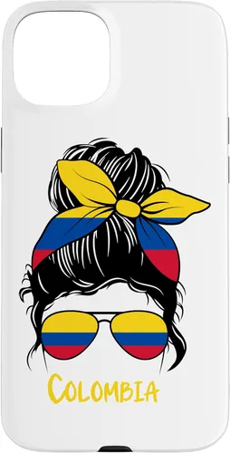 Vista 9 de Colombian Girl Bandana Glasses Flag Colors Latina Pride Case for iPhone 17