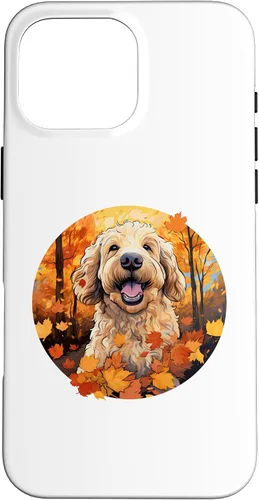 Vista 19 de Goldendoodle Autumn Funny Dog Fall Case for iPhone 17