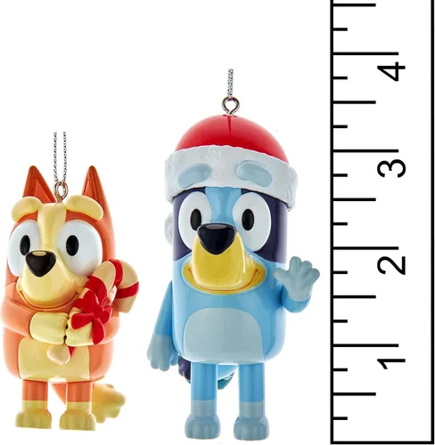 Vista 4 de Adornos Bluey and Bingo – Decoración para árbol de Navidad – Producto oficial – 2 surtidos
