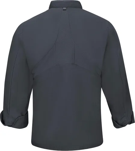Vista 5 de Red Kap Abrigo de chef de manga larga con diez botones para hombre con Mimix y Oilblok