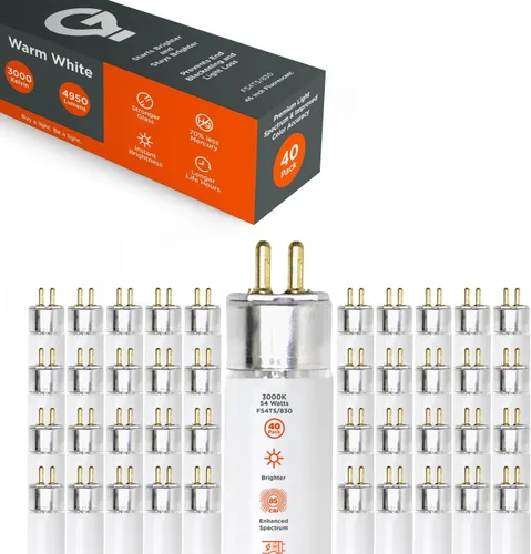 Vista 2 de GoodBulb F54T5/830/ECO 54W 46 pulgadas T5 Bombilla fluorescente T5, base bi-pin media blanca cálida de 3000 K, 4950 lúmenes 85 CRI 36000 horas