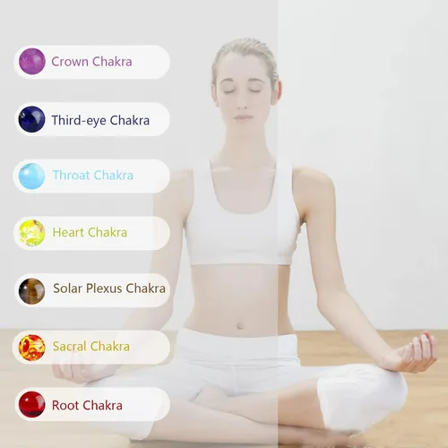 Vista 2 de ONESING 2-12 Pcs Chakra Bracelets for Women Lava Rock 7 Chakras Crystals and Healing Stones Bracelets 8mm Crystal Bracelets Yoga Beaded Bracelets