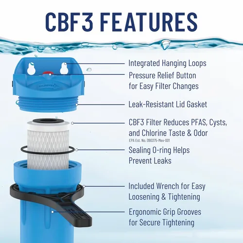 Vista 5 de Pentair OMNIFilter CBF3 Sistema de filtración de agua, sistema de filtro