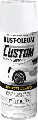 Vista 4 de Rust-Oleum 340569 Pintura en aerosol de laca personalizada para automóviles, 11 oz, gris plateado mate