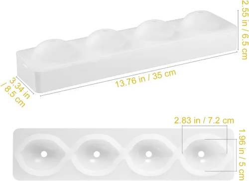 Vista 4 de DOITOOL Molde de silicona con forma de limón, moldes de limón de silicona para tartas 3D para hornear postre helado de gelatina