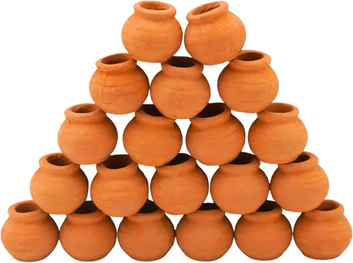 Vista 29 de Mini macetas de terracota – Macetas pequeñas de arcilla para suculentas, cactus, manualidades de bricolaje, jardín de hadas, proyectos escolares