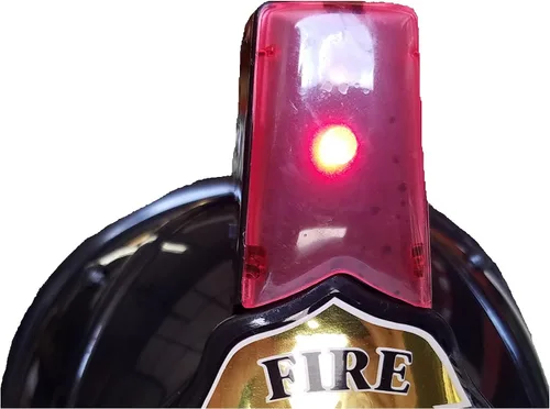 Vista 6 de Aeromax Casco de bombero negro con luces y sirena sombrero de disfraz infantil