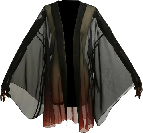 Vista 4 de Haikyuu Traje de baño de anime para mujer, salida de baño con frente abierto, kimono, cárdigan, bikini, traje de baño para playa