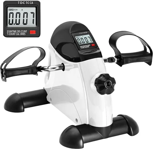 Vista 26 de Mini Exercise Bike, AGM Under Desk Bike Pedal Exerciser Foot Cycle Arm & Leg Pedal Exerciser with LCD Screen Displays