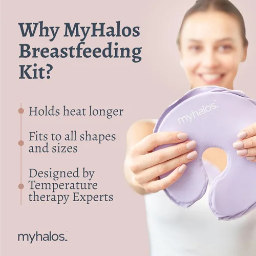 Vista 6 de MyHalos Paquete de terapia de senos, paquetes de enfermería fría y caliente