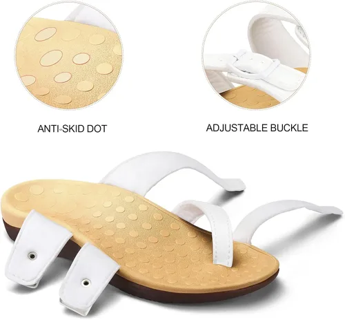 Vista 6 de mysoft Sandalias ortopédicas ajustables para mujer, con soporte de arco, cómodas para caminar y verano