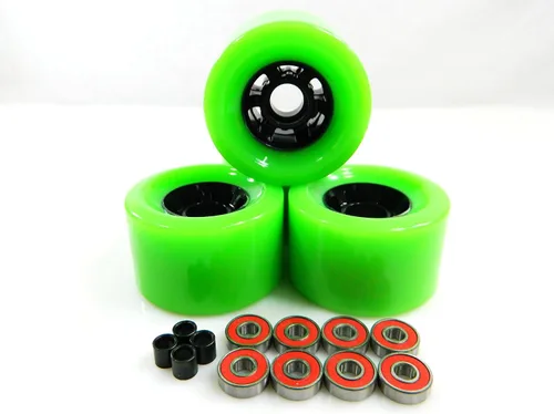 Vista 9 de Ruedas de volante Longboard de 3.268 in + espaciadores de rodamientos ABEC 7