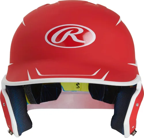 Vista 2 de Rawlings Casco de bateo de béisbol MACH Mate de dos tonos Tamaños JR y SR Varios