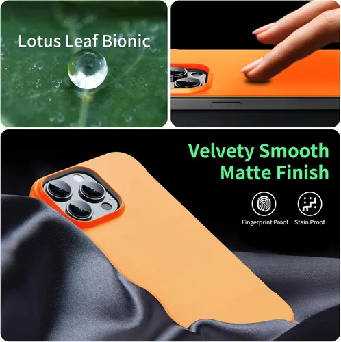 Vista 6 de GRECAZO Funda Magnética Delgada Compatible con iPhone 14 Pro Funda para Teléfono 6.1"(2022) Ultra-Delgada Ligera Duradera Sin Marco Mate Rígida