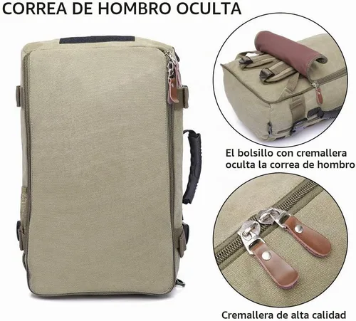 Vista 4 de KAKA - Mochila duradera resistente al desgaste, mochila de viaje con bolsa de viaje