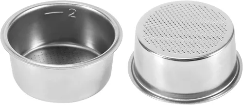 Vista 7 de Cesta de filtro de café de 2.008 in, 2 piezas, filtro de café de acero inoxidable para máquina de café expreso, cesta de filtro, taza, accesorios