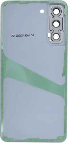 Vista 2 de Reemplazo de la cubierta del panel trasero de plástico azul marino para Samsung Galaxy S21 FE 5G con marco de cámara trasera Cubierta de vidrio