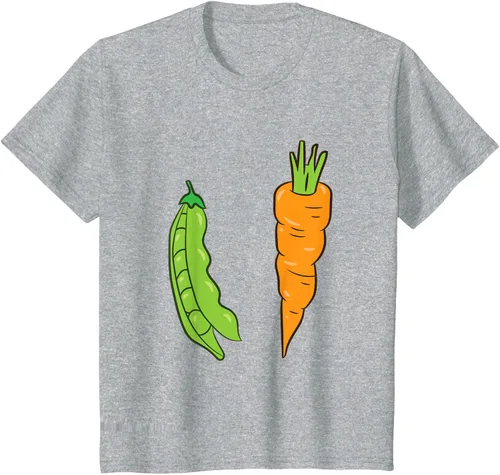 Vista 6 de Camiseta de disfraz de zanahoria con guisantes y zanahorias, Blanco, S