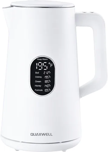 Vista 12 de Tetera eléctrica de 1,5 L, control de temperatura, color blanco Blanco crema