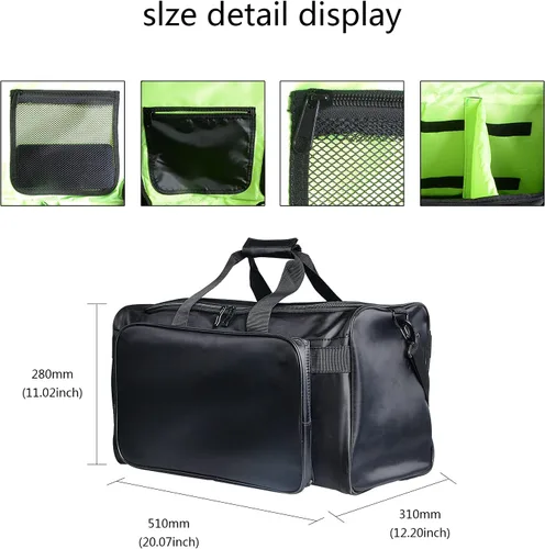 Vista 2 de Bolsa de tenis, bolsa de lona, bolsa de entrenamiento de gimnasio, bolsa de viaje para hombre, Negro -, Bolso grande de la zapatilla