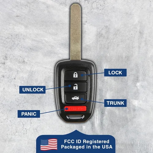 Vista 6 de KeylessOption Llave de encendido sin cortar para Honda Civic, CR-V 2013-2016 Honda Accord MLBHLIK6-1T 2014-2015
