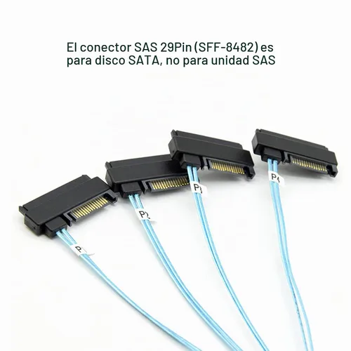 Vista 3 de Cable ADCAUDX Mini-SAS a SAS: 0.5M SFF-8087 a SAS SFF-8087 a SFF-8482